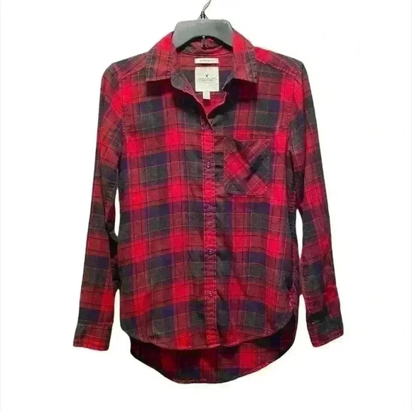 American Eagle Outfitters Cabincore Flannel Shirt FINAL Markdown - Picture 1 of 9